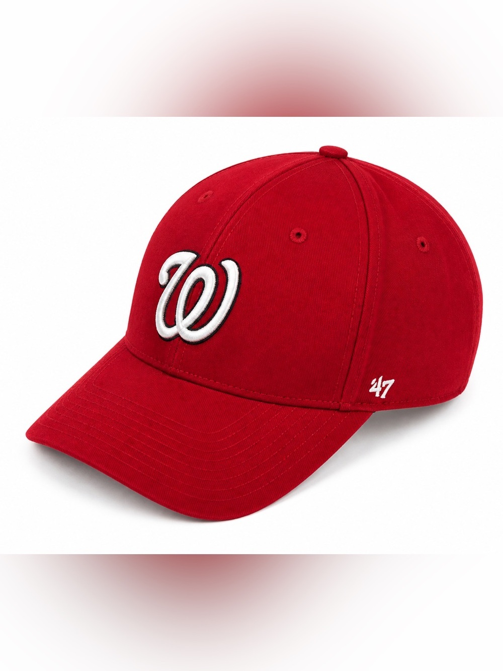 WASHINGTON NATIONAL RED WITH WHITE EMBROIDERY ADULT 47 HAT